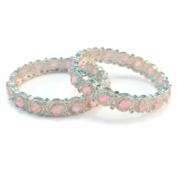 Silver_And_Pink_Brass_Premium_And_Elegant_Bangle_For_Women