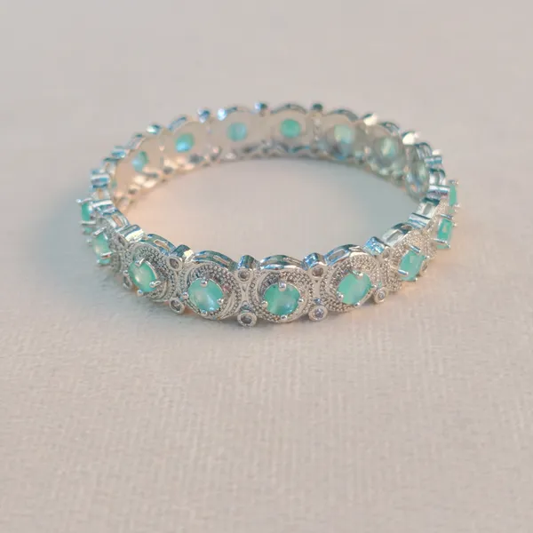 Silver_And_Mint_Brass_Premium_And_Elegant_Bangle_For_Women