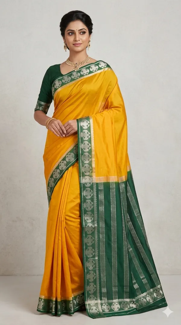 Mustard_Yellow_Crepe_silk_saree