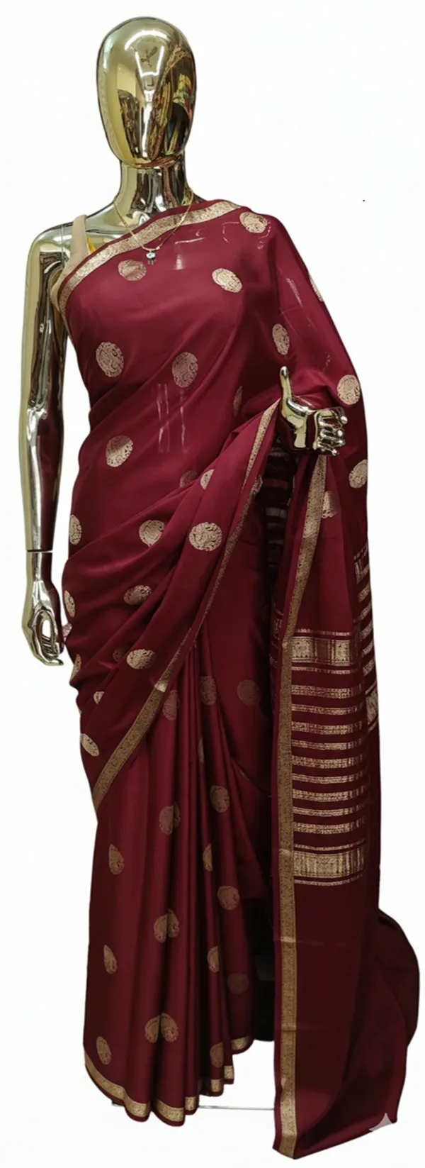 Deep_Maroon_Pure_Crepe_Silk_Saree