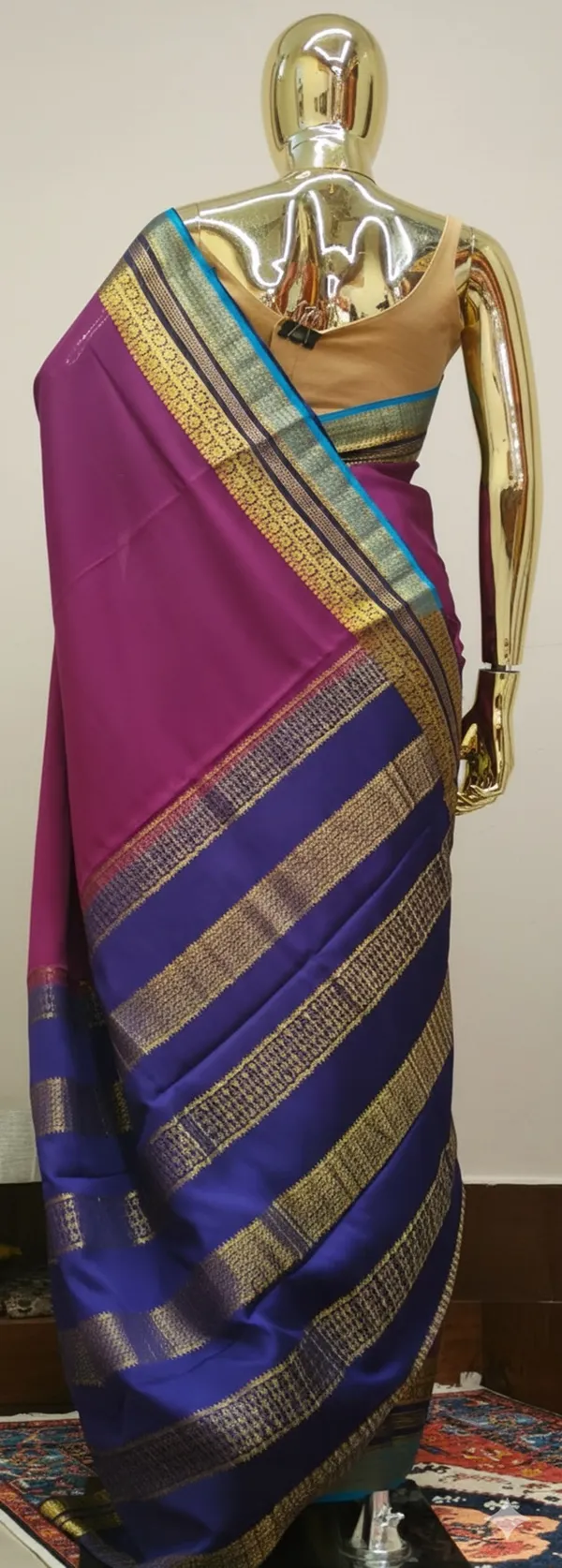 Deep_wine_Pure_Mysore_Crepe_Silk_Saree