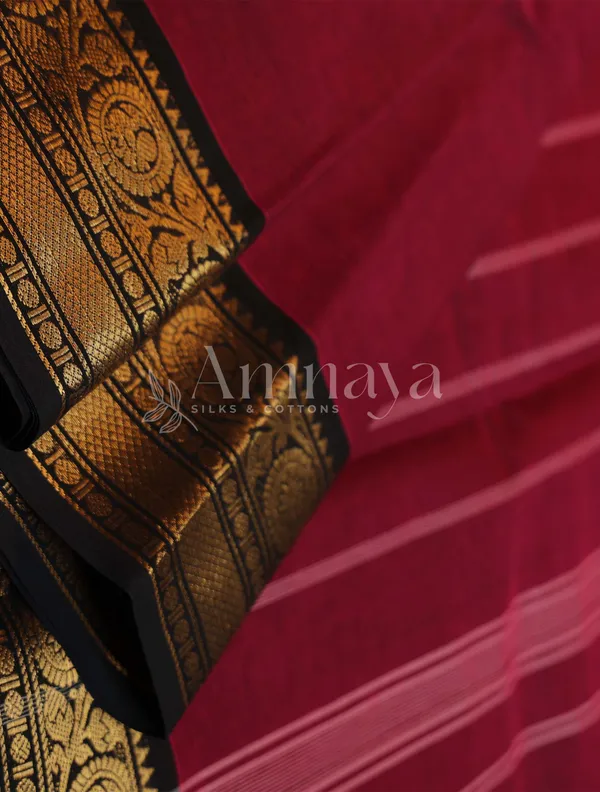 Magenta_Black_Zari_Silk_Saree