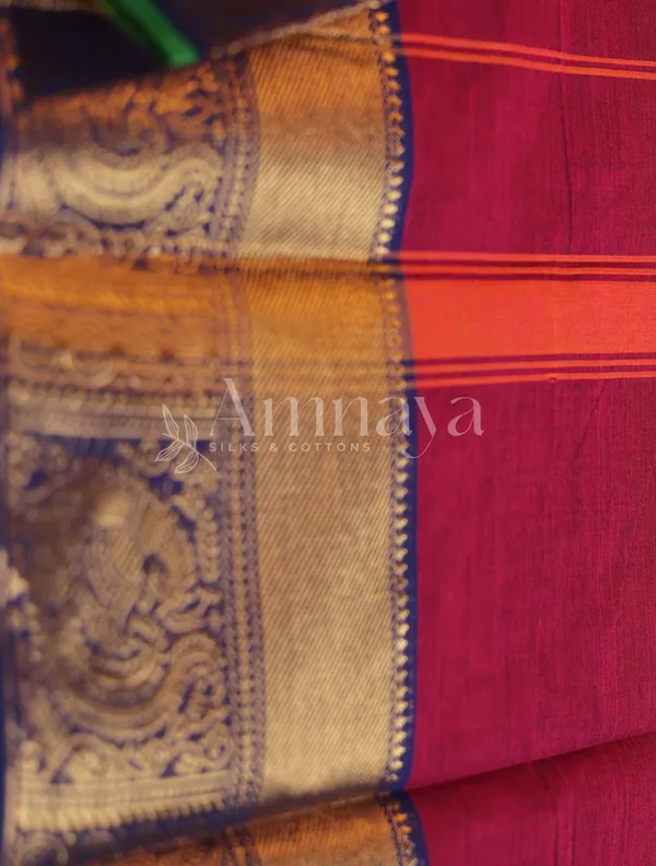 Majentha_Zari_Border_Saree
