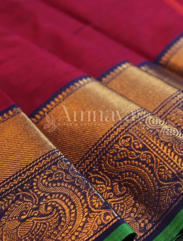 Majentha_Zari_Border_Saree