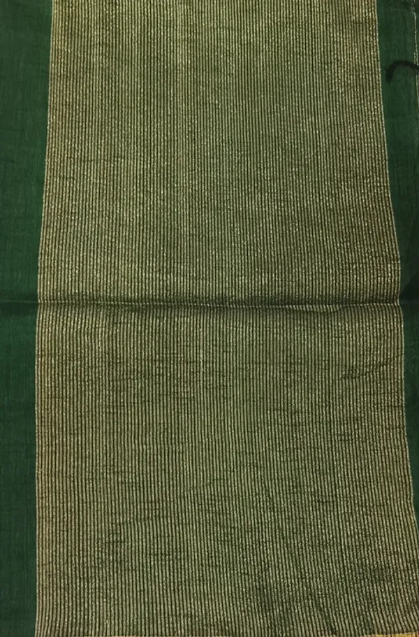 Bottle_Green_Linen_saree