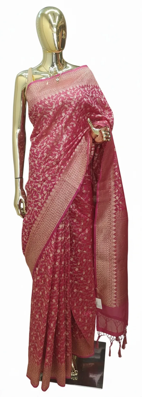 Deep_Rani_Pink_Banarasi_Silk_Cotton_Saree
