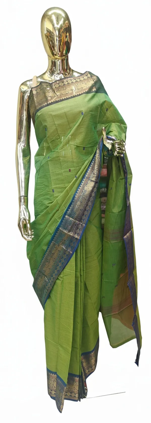 Leaf_Green_Cotton_Saree