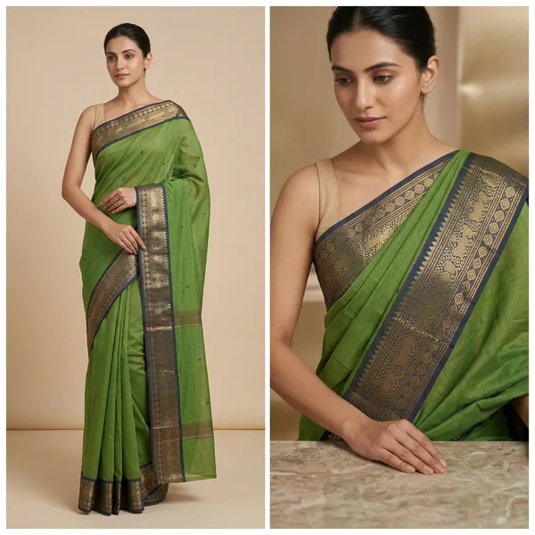 Leaf_Green_Cotton_Saree