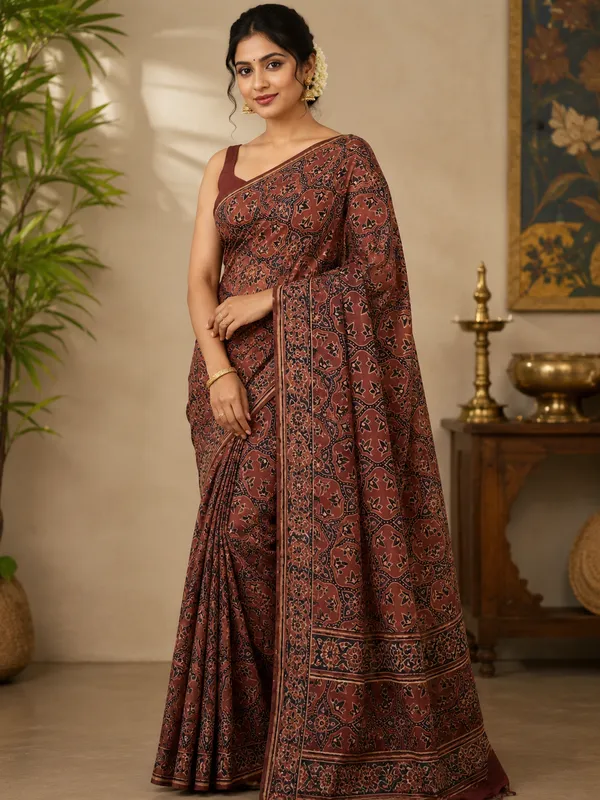 Cofee_modal_silk_saree