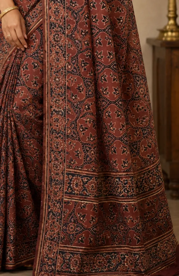 Cofee_modal_silk_saree