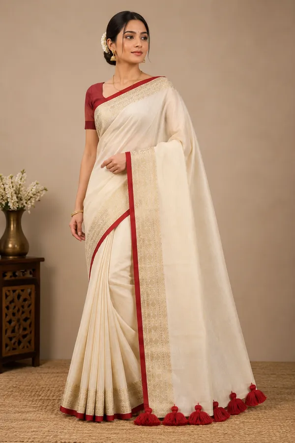 Cream_Premium_Mul_Cotton_saree