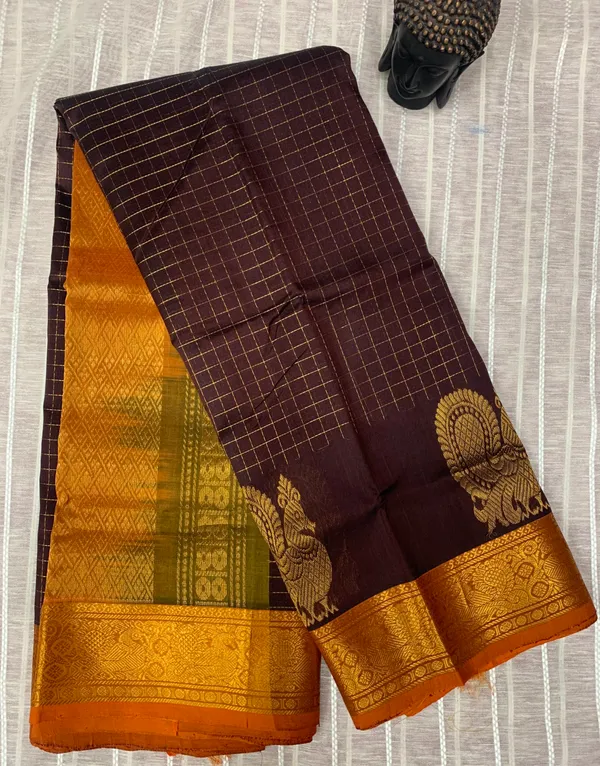 Coffee_Brown_Silk_Cotton_Saree