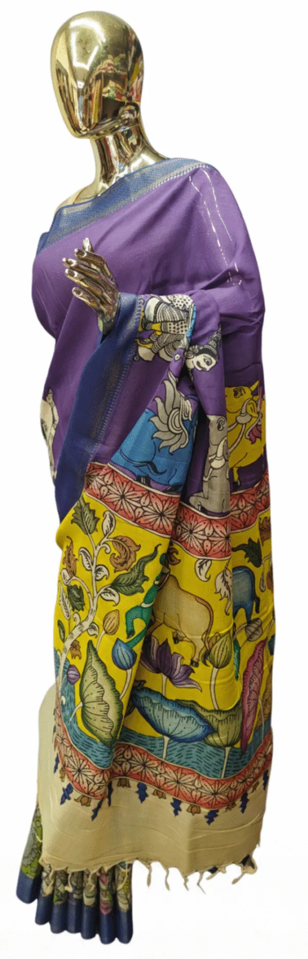 Purple_Pen_Kalamkari_Saree