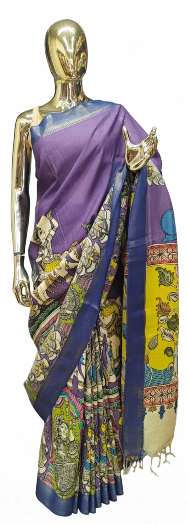 Purple_Pen_Kalamkari_Saree