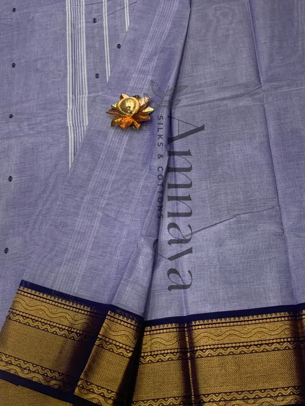Lavender_Zari_Border_Handloom_Saree
