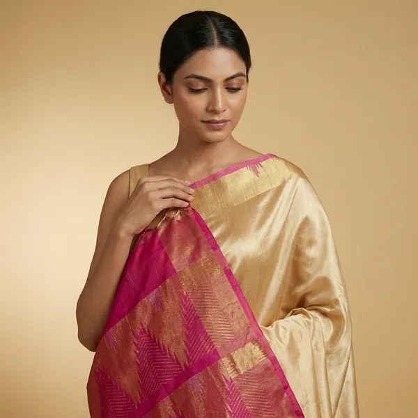 Cream_Pure_Cotton_Silk_Saree