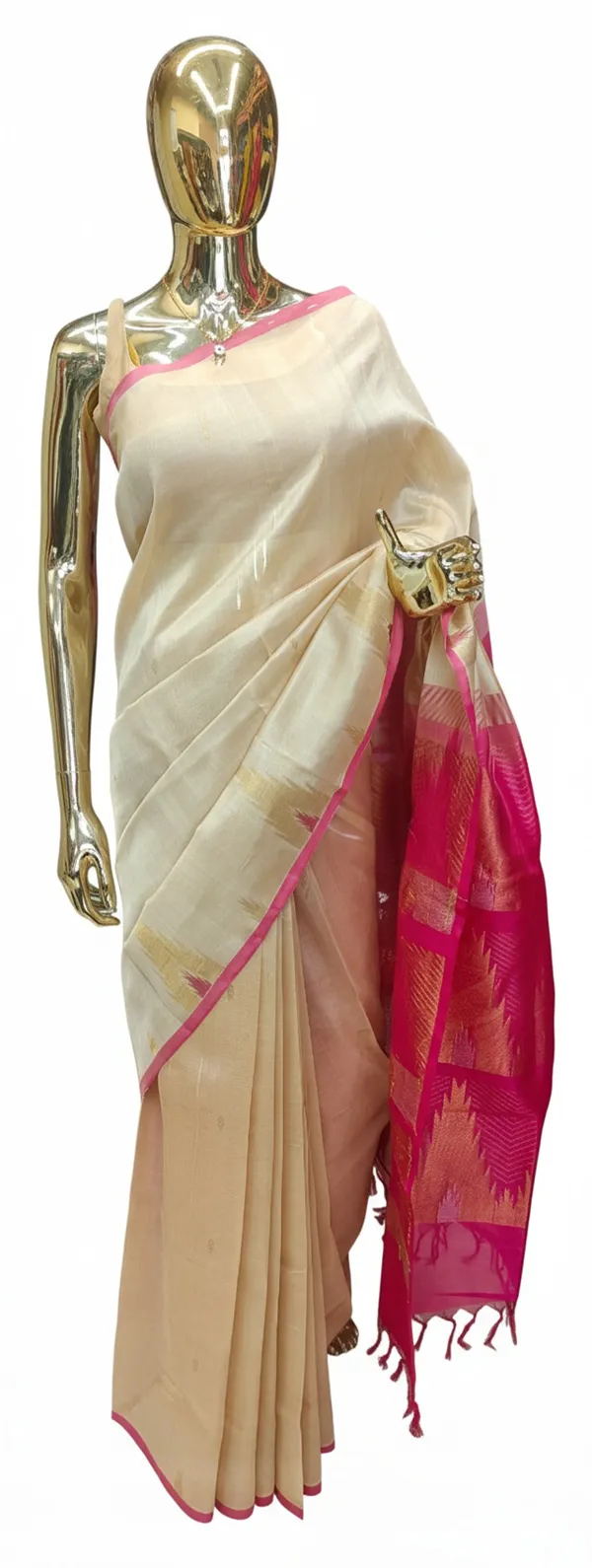 Cream_Pure_Cotton_Silk_Saree