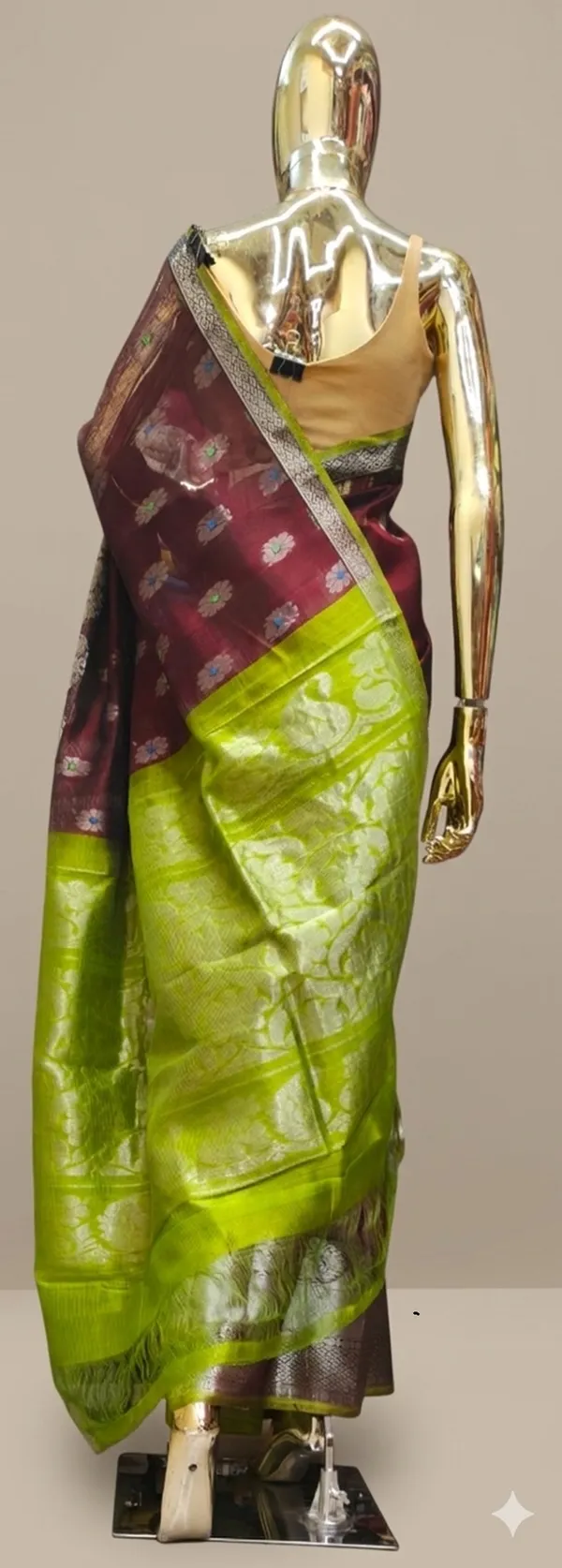 Wine_Mangalgiri_Silk_Cotton_Saree