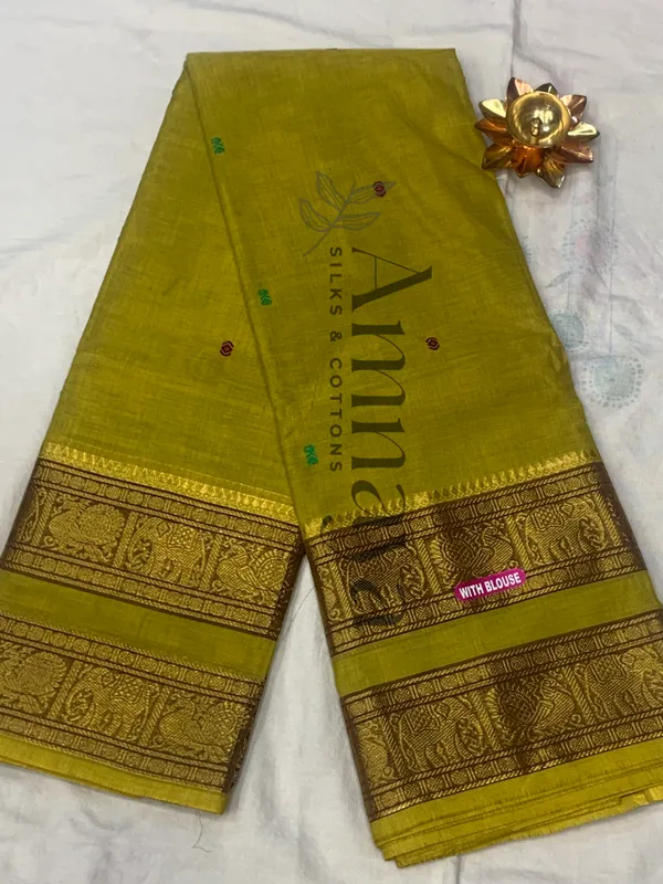 Mustard_Gold_Zari_Border_Saree