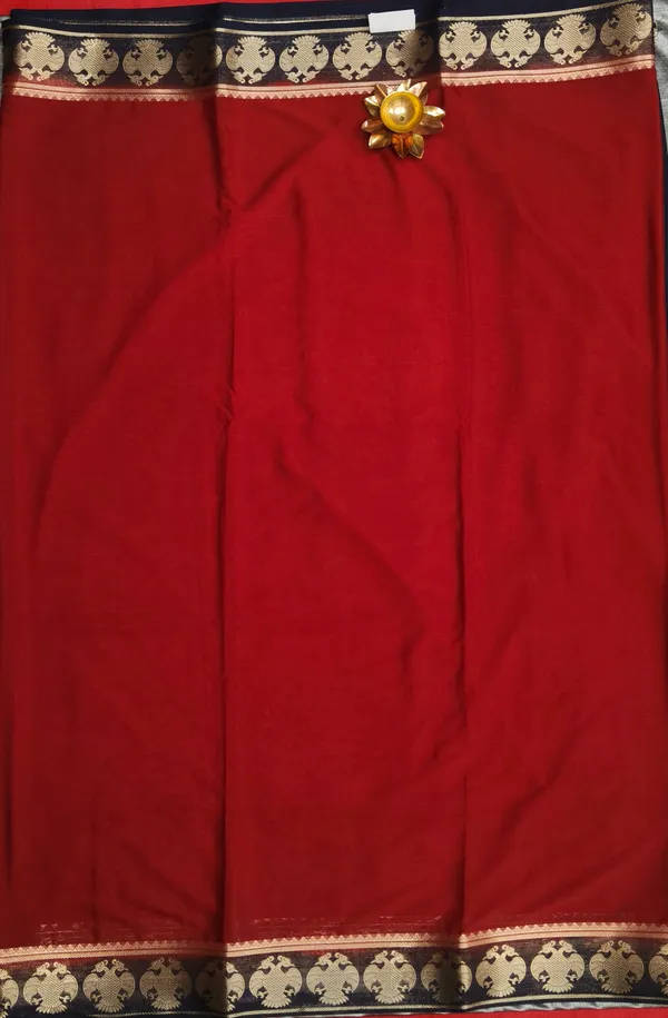 Marron_Semi_Crepe_saree