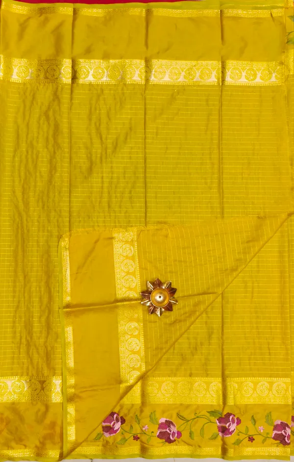 Mustard_yellow_Semi__crepe_saree