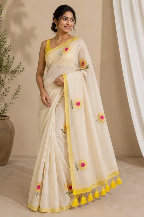Offwhite_Mul_cotton_saree