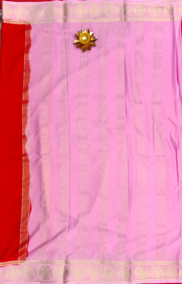 Red_Semi_crepe_saree