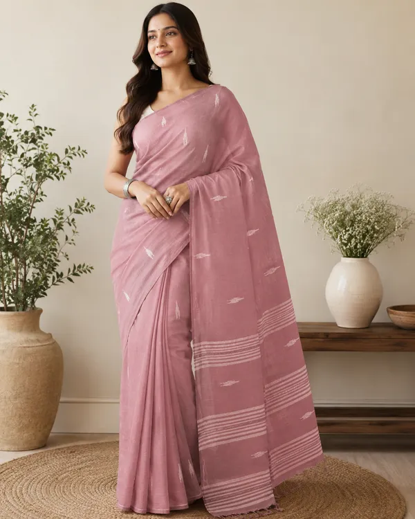 Rose_Pink_Mul_Cotton_saree