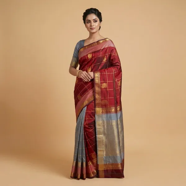 Maroon_Silk_Cotton_Saree