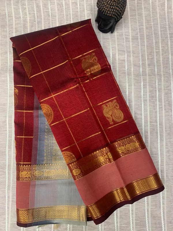 Maroon_Silk_Cotton_Saree