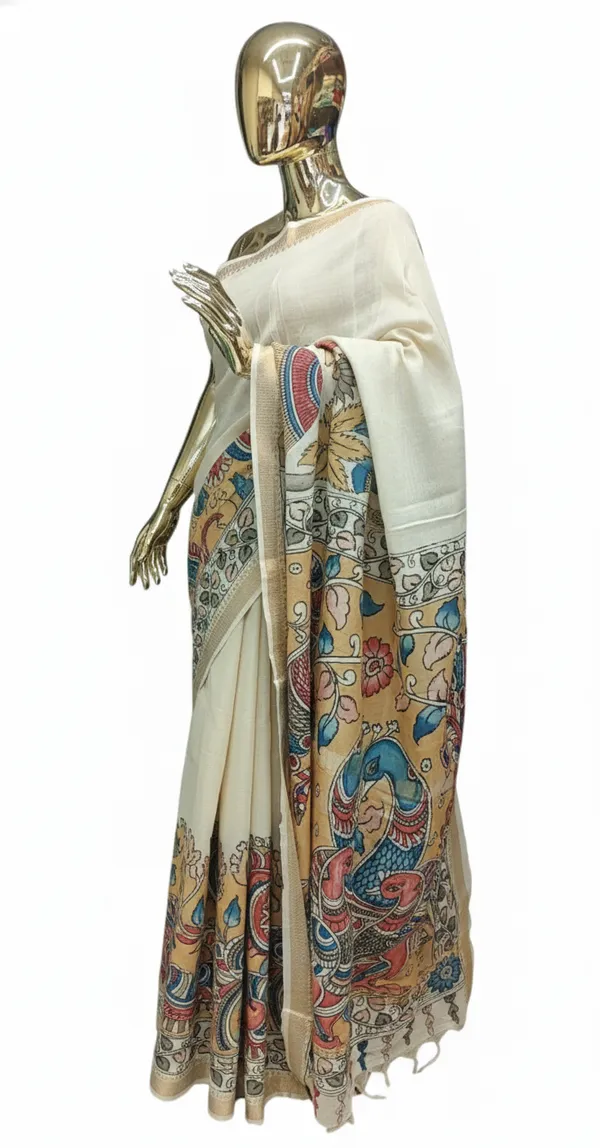 Off_White_Pen_Kalamkari_Saree