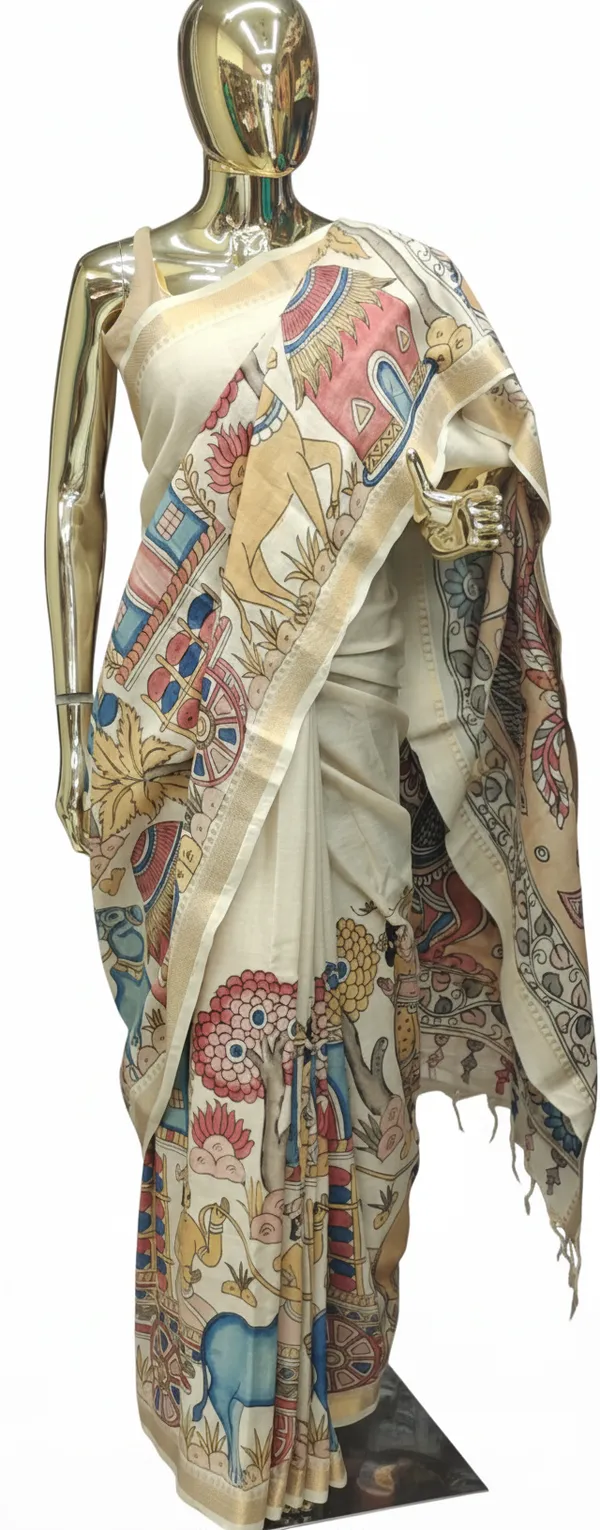 Off_White_Pen_Kalamkari_Saree