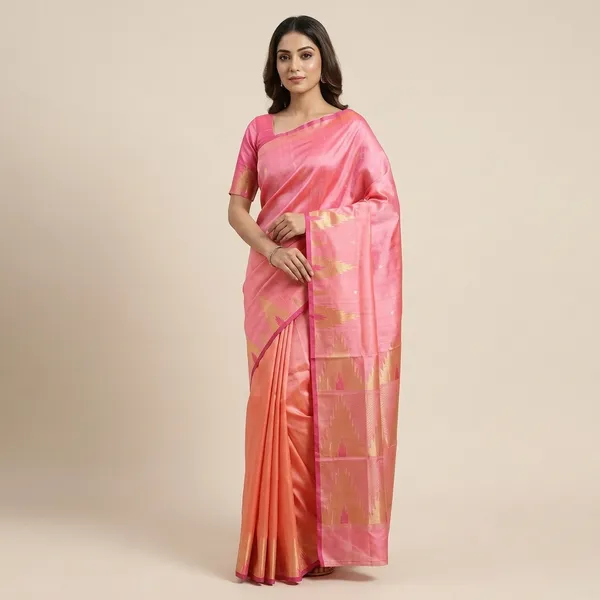 Peach_Pink_Pure_Cotton_Silk_Saree