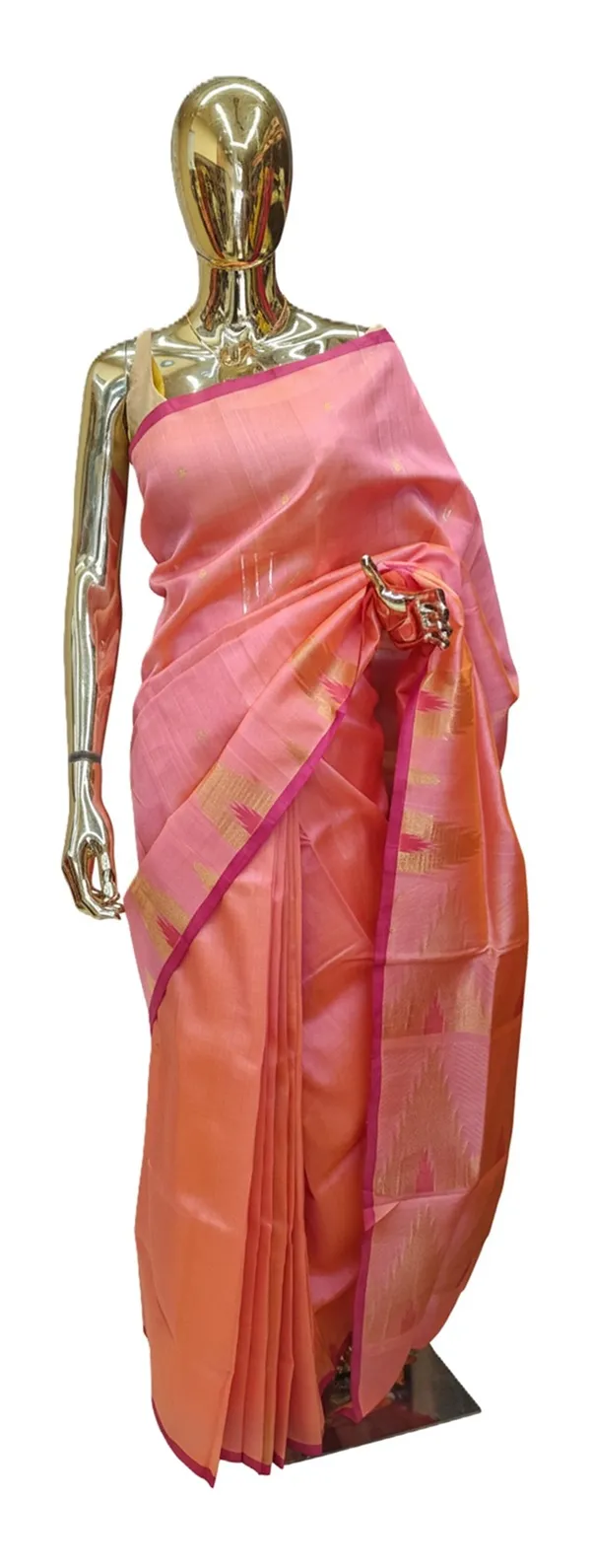 Peach_Pink_Pure_Cotton_Silk_Saree