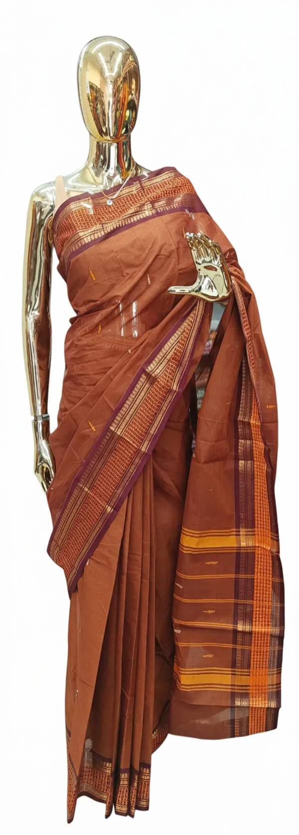 Rich_Terracotta_Chettinad_Cottons_Saree