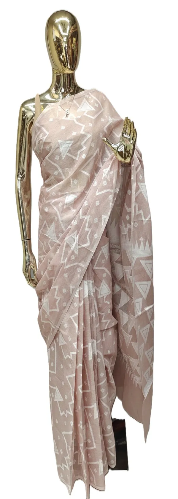 Powder_Pink_Bengal_Cotton_Saree
