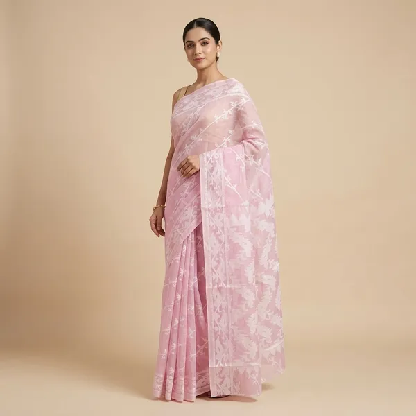 Soft_Pink_Bengal_Cotton_Saree