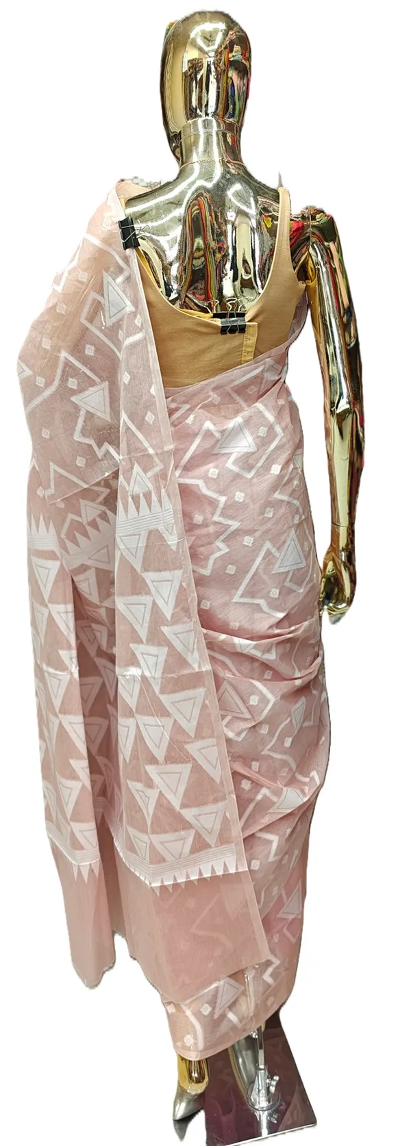 Pastel_Peach_Bengal_Cotton_Saree