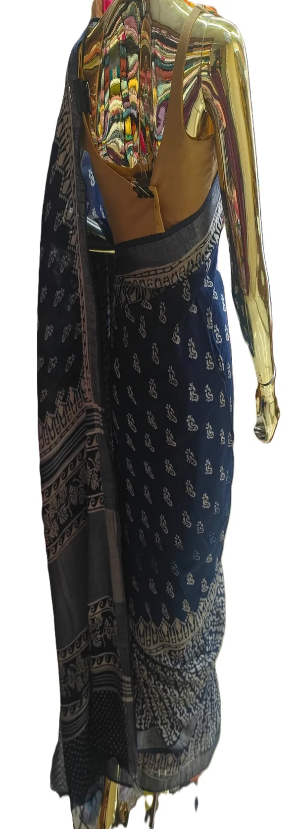 Indigo_Linen_Cotton_Saree