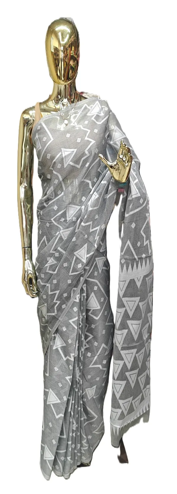 Grey_Bengal_Cotton_Handloom_Saree