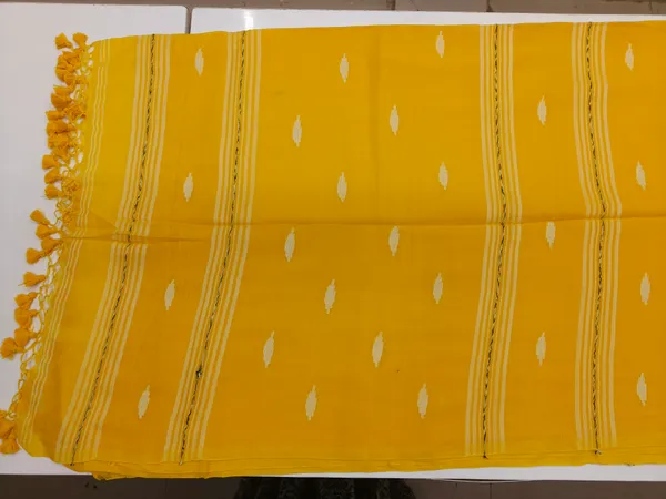 Yellow_Mul_cotton_saree