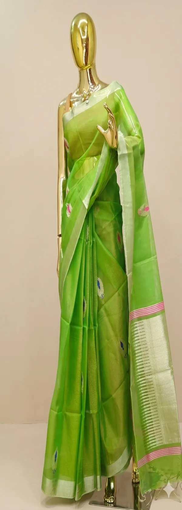 Lime_Green_Handloom_Tissue_Saree