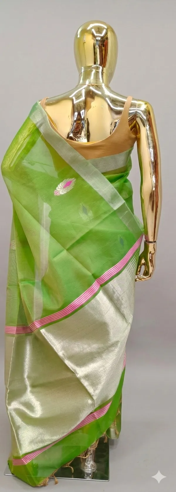 Lime_Green_Handloom_Tissue_Saree