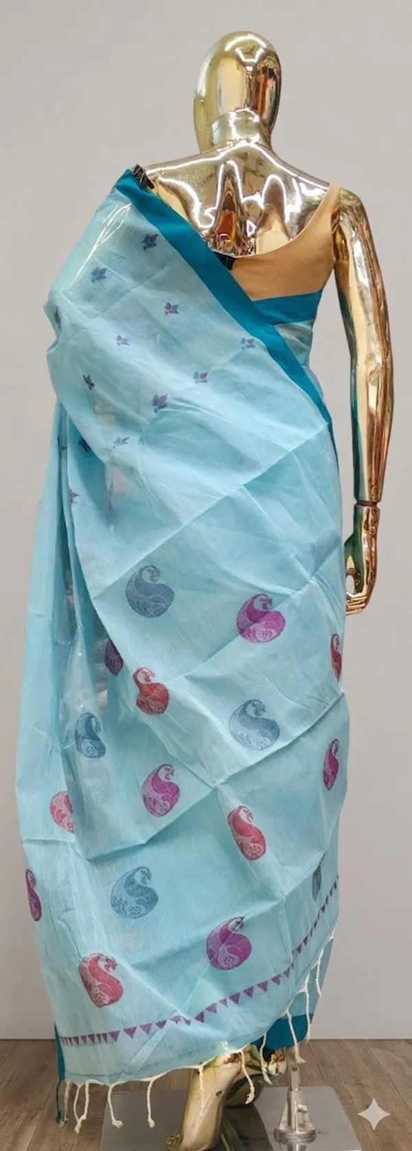 Blue_Bengal_Cotton_Saree