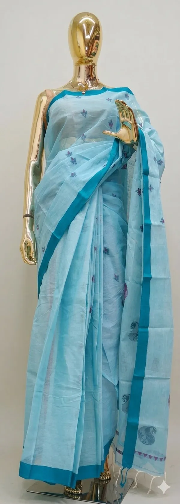 Blue_Bengal_Cotton_Saree