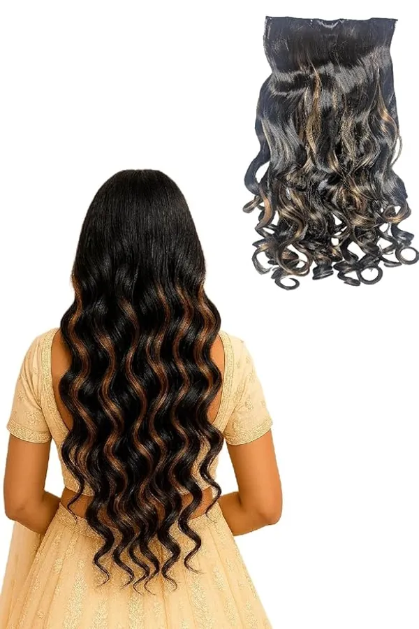 ZAYA_Premium_Clip-In_Hair_Extensions_for_Women_350g_Natural_Volume_&_Length_|_Heat_Safe,_Silky_Soft_Synthetic_|_Easy_to_Use_|_Perfect_for_Daily,_Bridal_&_Party_Styling_(Brown)
