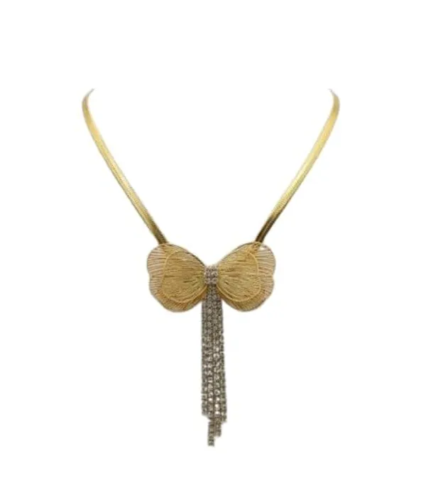 Bow_Necklace_With_Crystal_Tassel_Drop