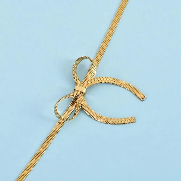 Stainless_Steel_Bow_Knot_Pendant_Necklace