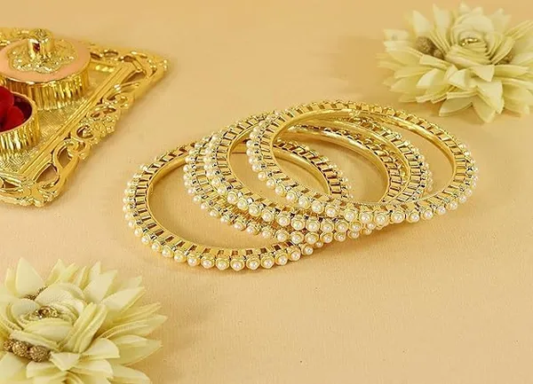 Pearl_Studded_Metal_Bangles_For_Women