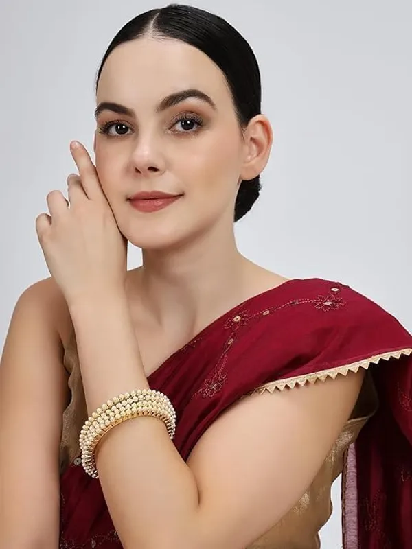 Pearl_Studded_Metal_Bangles_For_Women